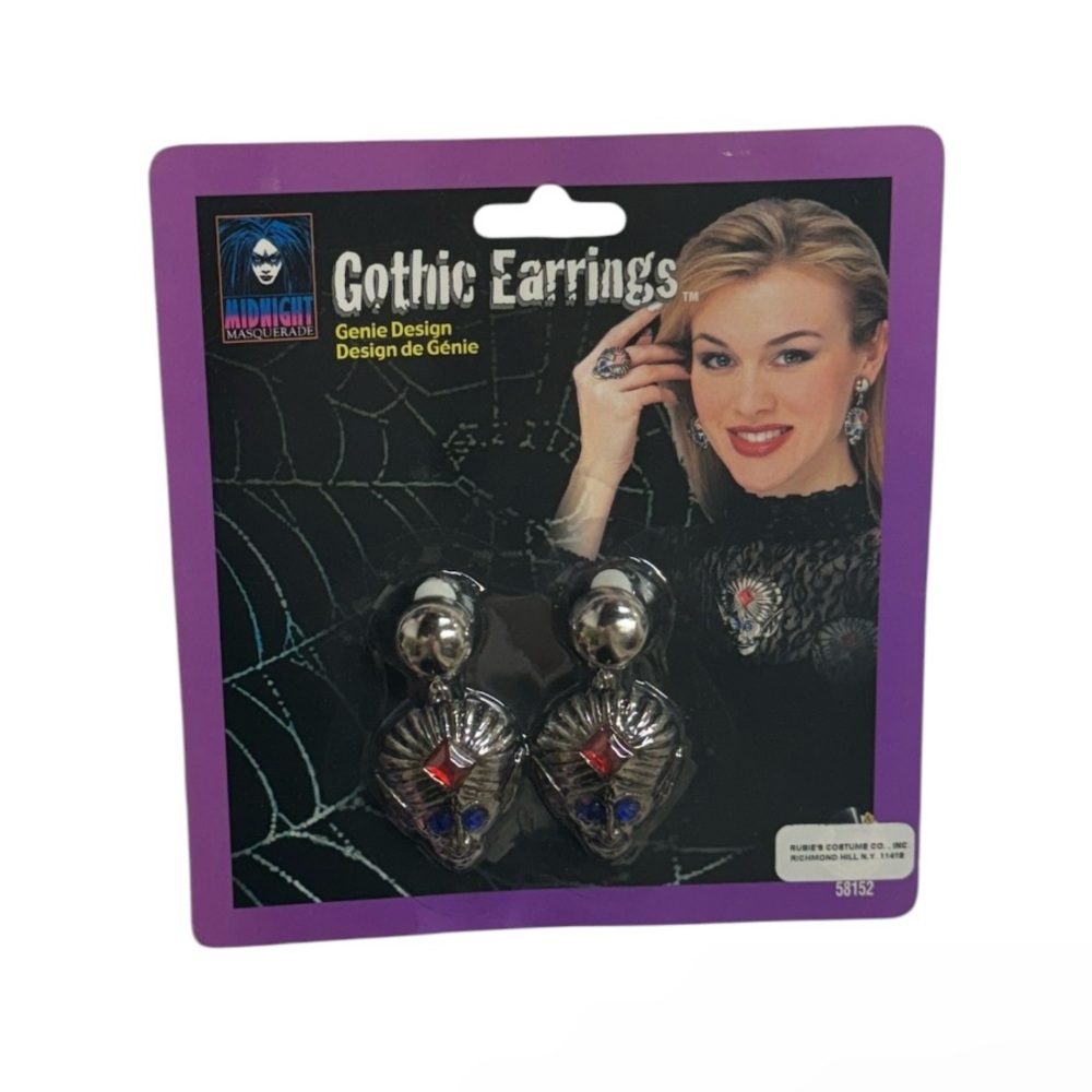 Rubie’s gothic earrings genie design clip on earrings brand new in packaging.